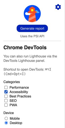 Lighthouse Accessibility Option